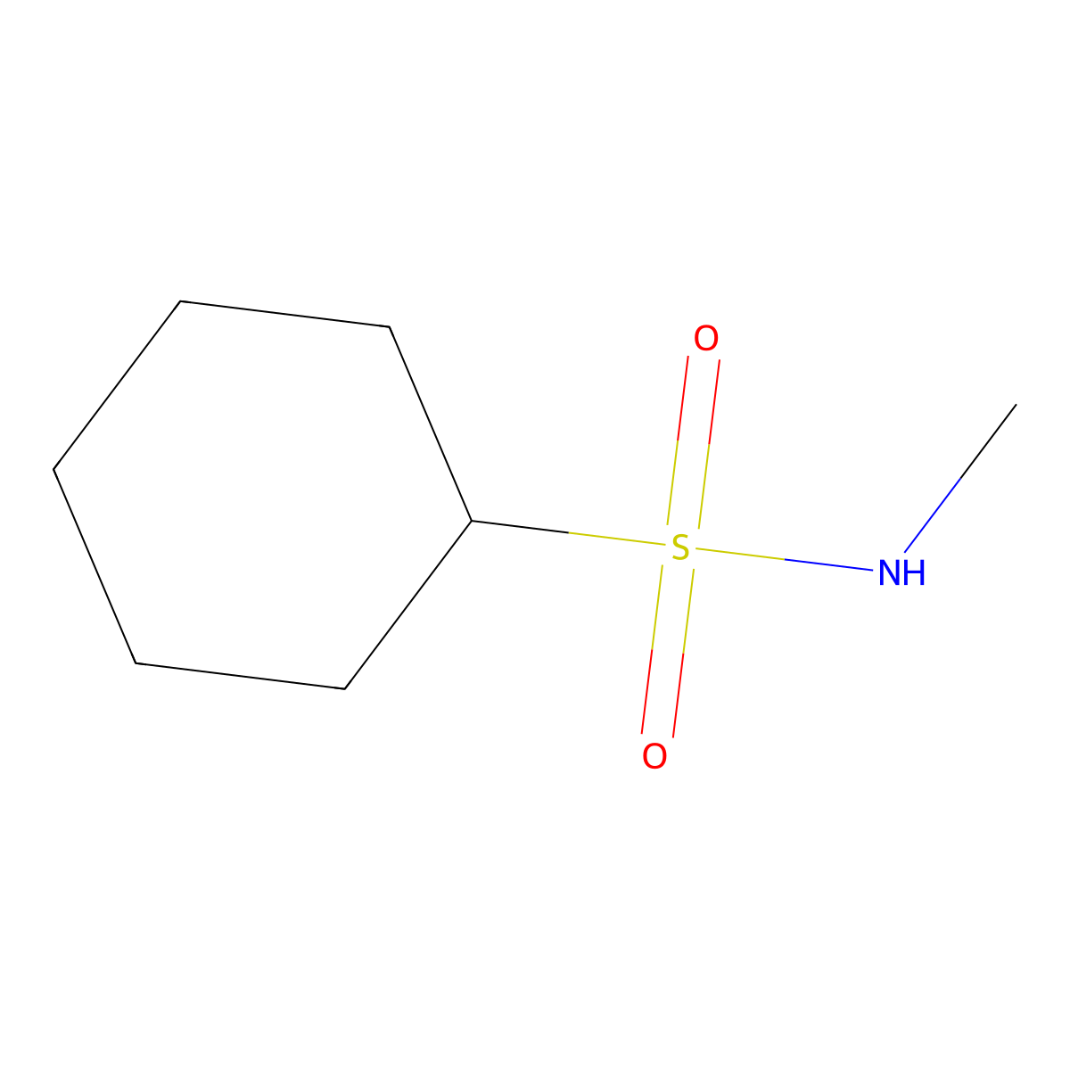 N-methylcyclohexanesulfonamide molecular structure, CAS 7010-85-7