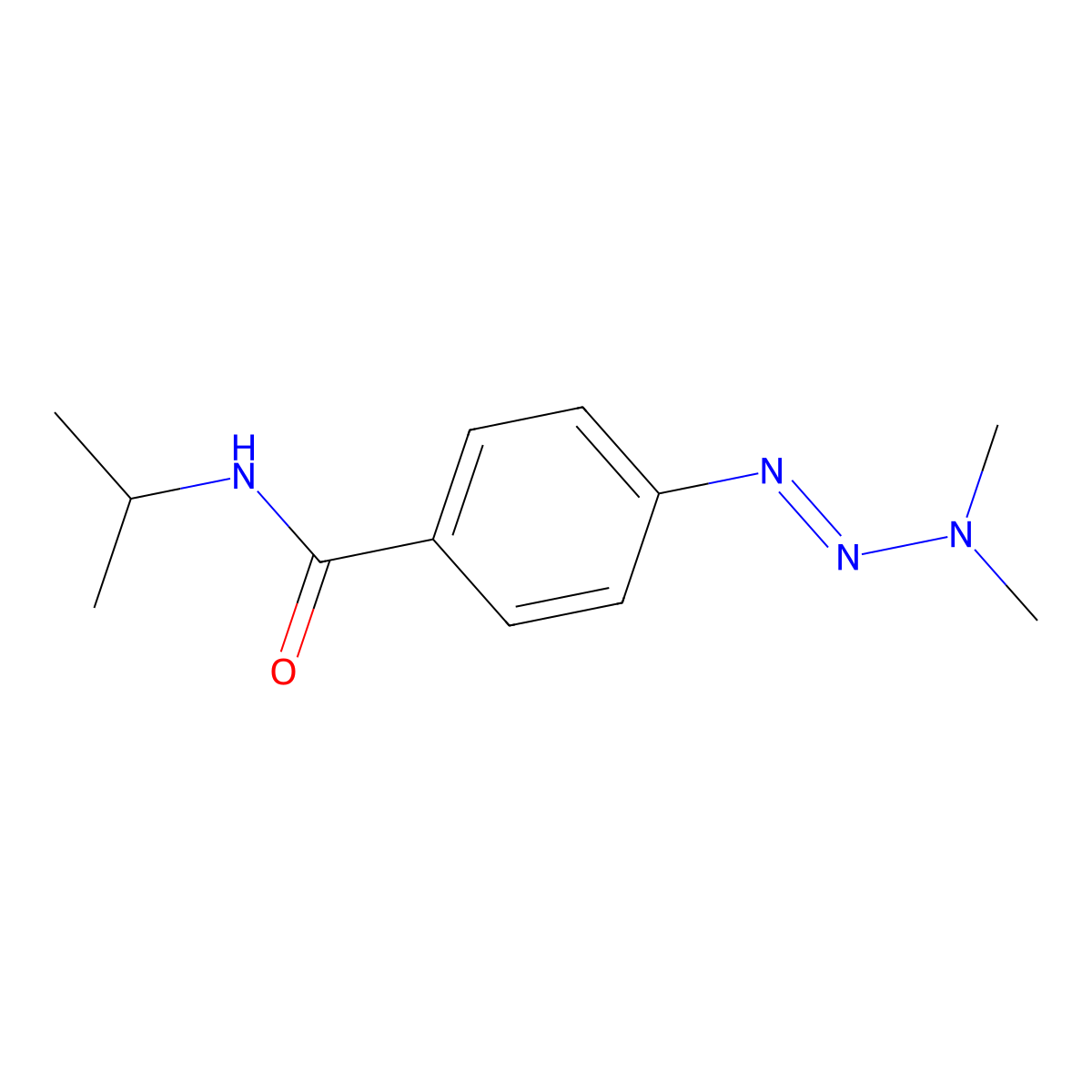 4-[(1E)-3,3-dimethyltriaz-1-en-1-yl]-N-(propan-2-yl)benzamide molecular structure, CAS 70100-31-1