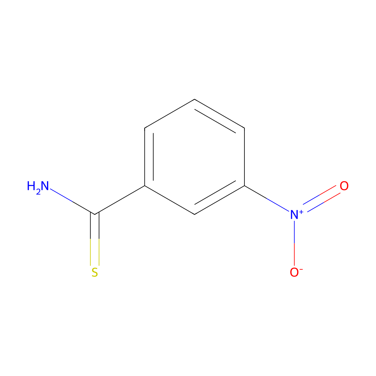 3-Nitrobenzene-1-carbothioamide molecular structure, CAS 70102-34-0