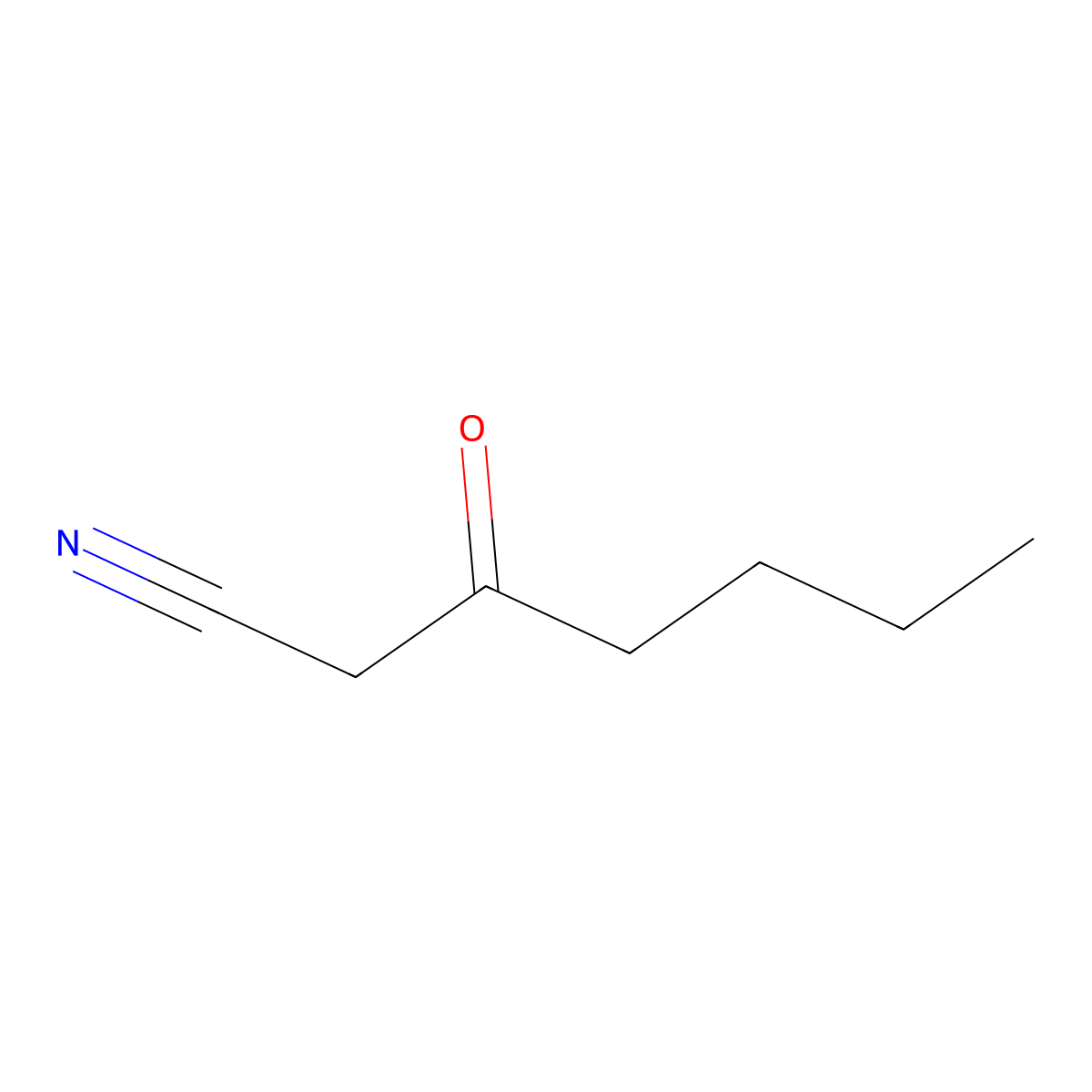 3-Oxoheptanenitrile molecular structure, CAS 70102-84-0
