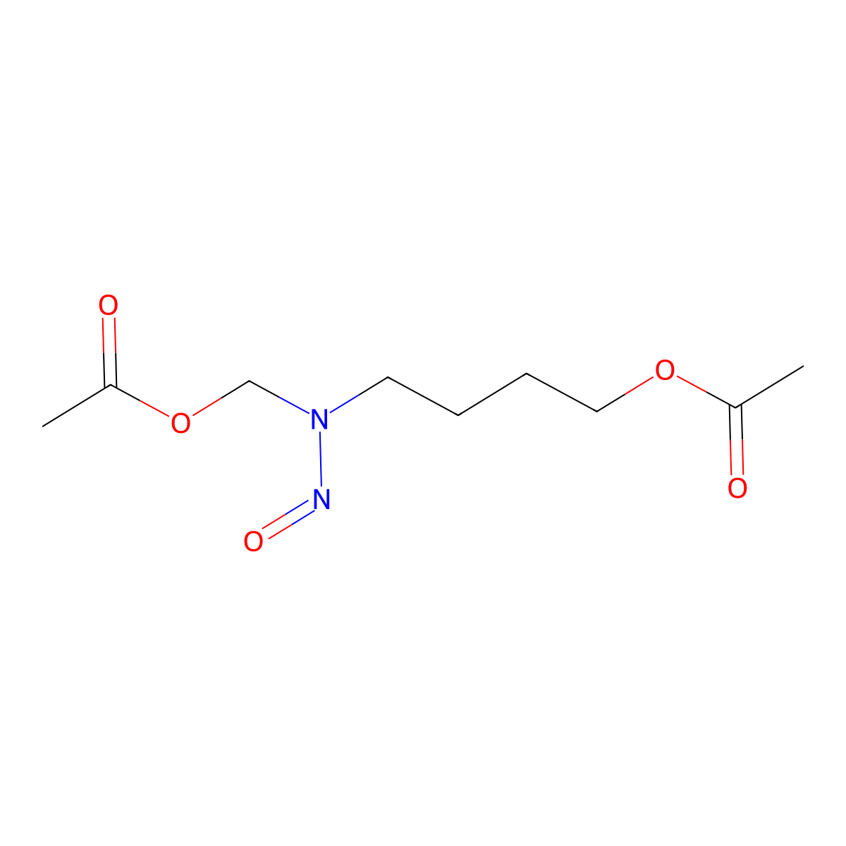 Acetic acid, 4-((acetoxymethyl)nitrosamino)butyl ester molecular structure, CAS 70103-79-6