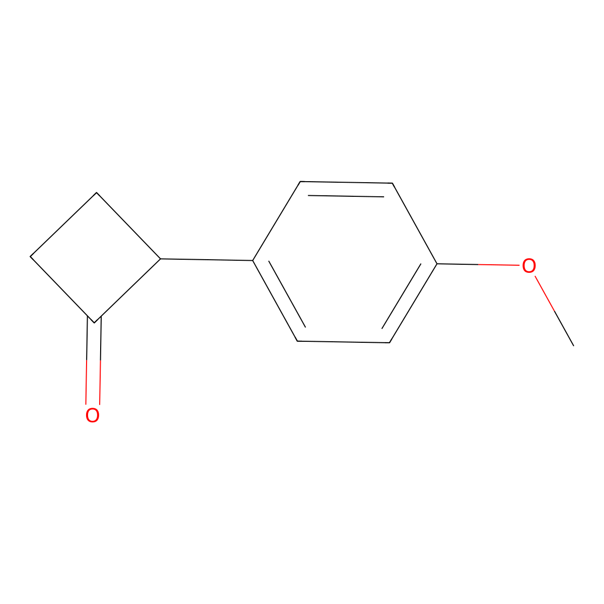 2-(4-Methoxyphenyl)cyclobutan-1-one molecular structure, CAS 70106-27-3