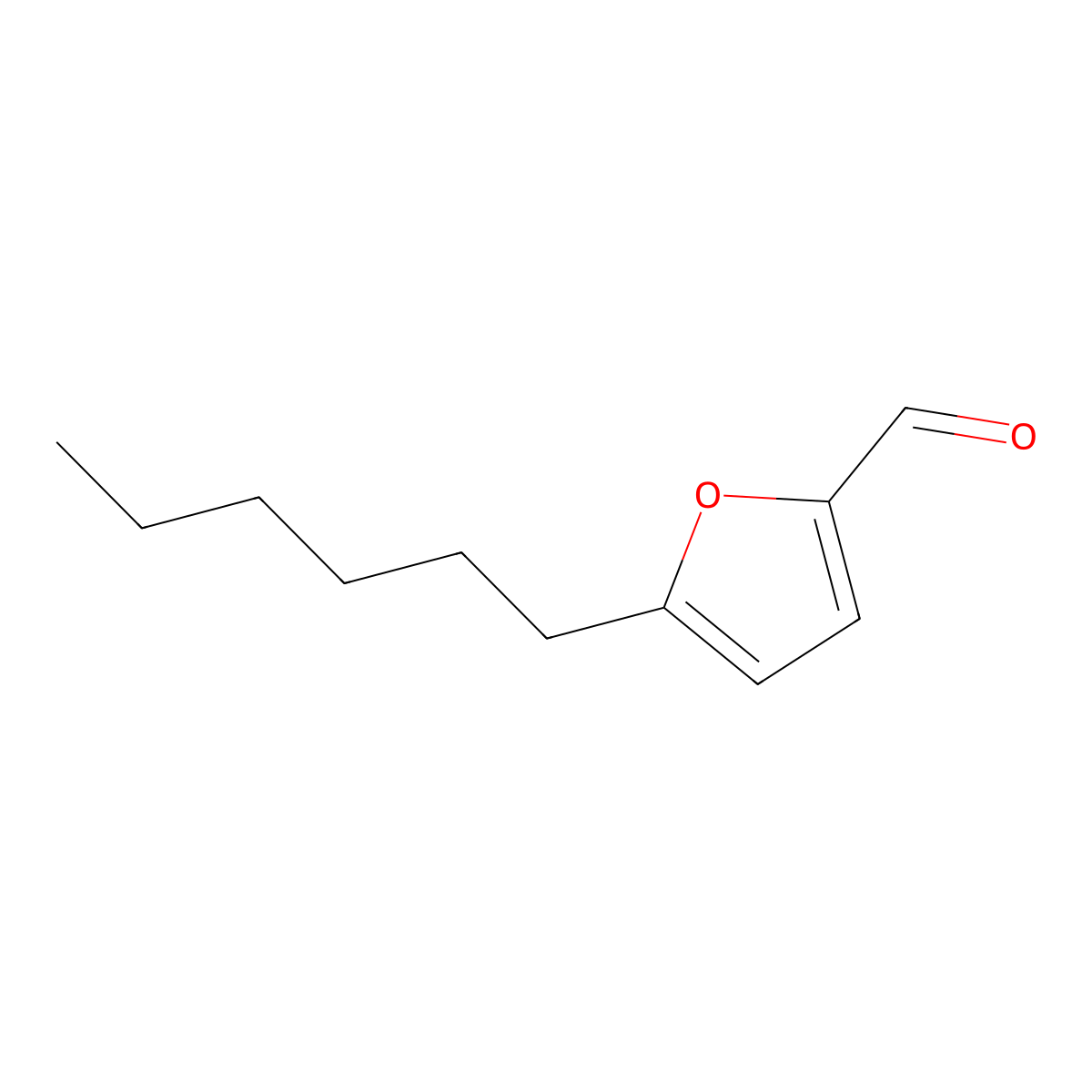 5-Hexylfuran-2-carbaldehyde molecular structure, CAS 7011-80-5