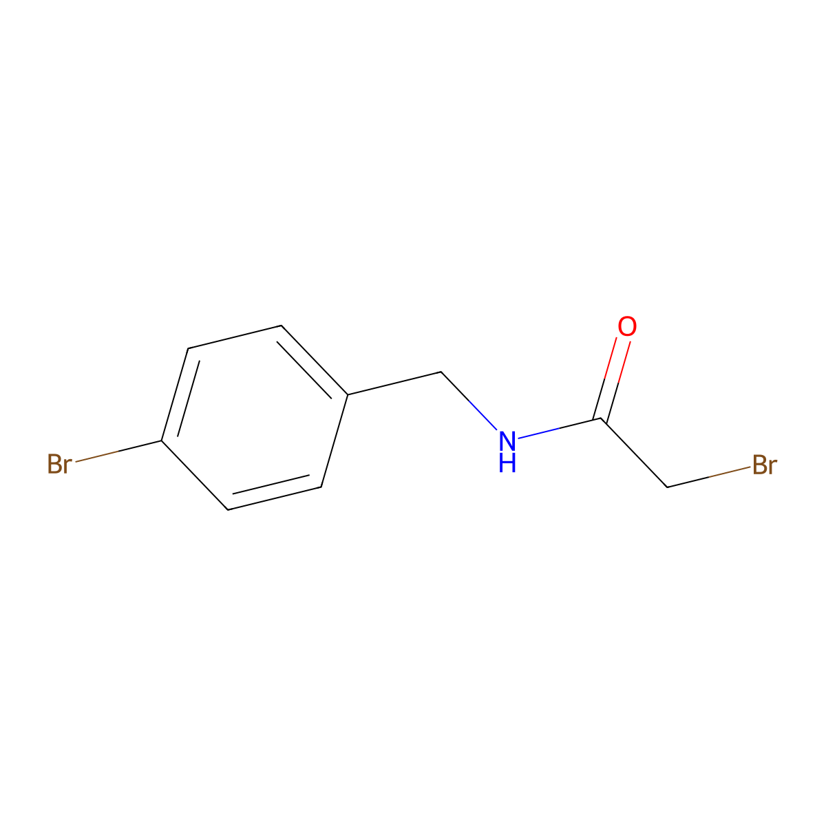 2-Bromo-n-(4-bromobenzyl)acetamide molecular structure, CAS 70110-31-5