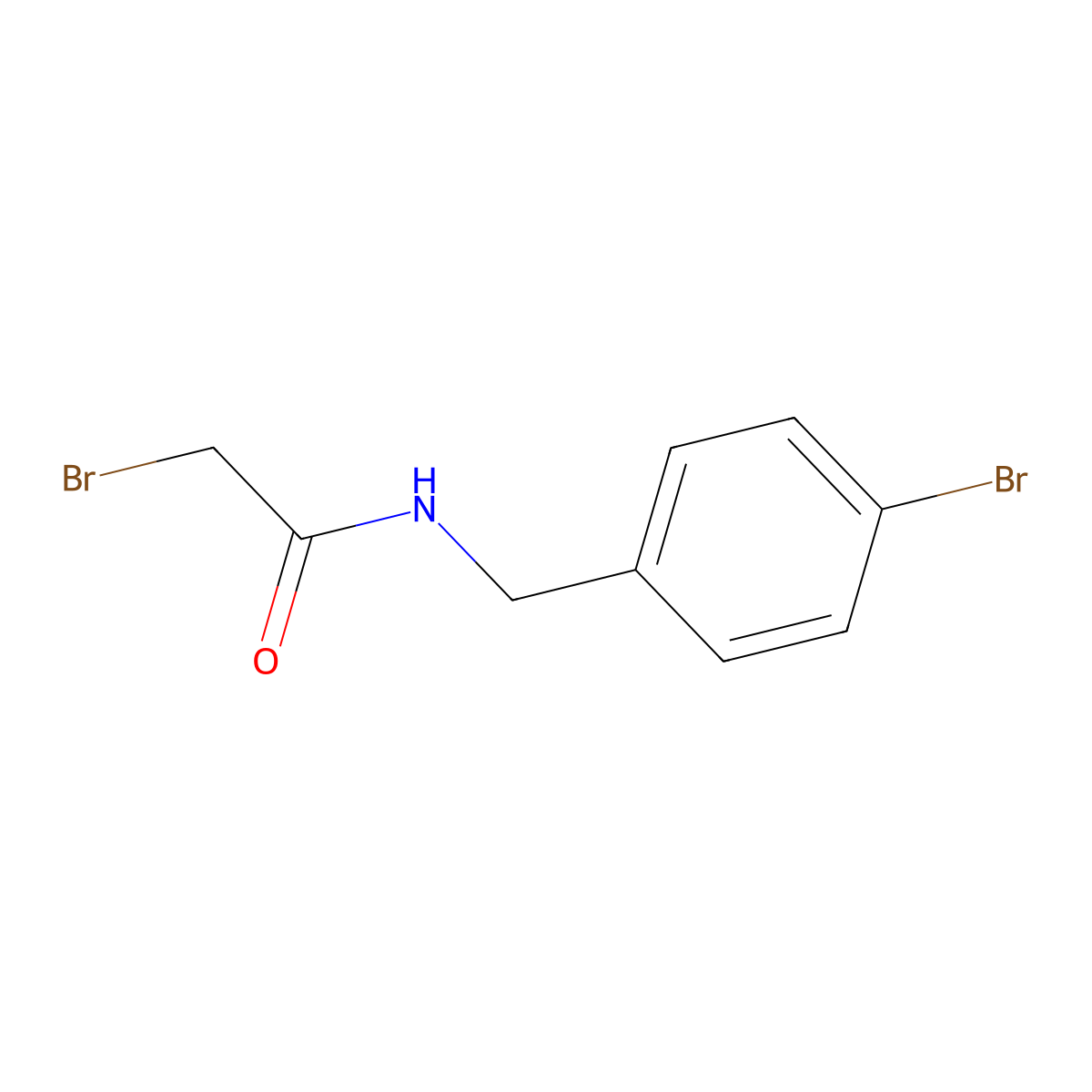 2-Bromo-n-(4-bromobenzyl)acetamide molecular structure, CAS 70110-31-5