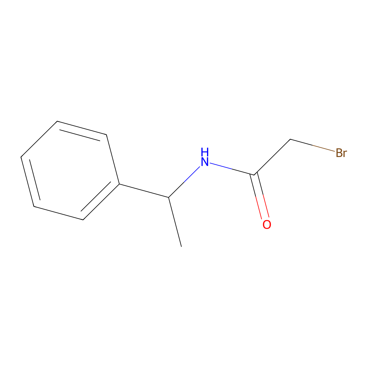 2-bromo-N-(1-phenylethyl)acetamide molecular structure, CAS 70110-38-2