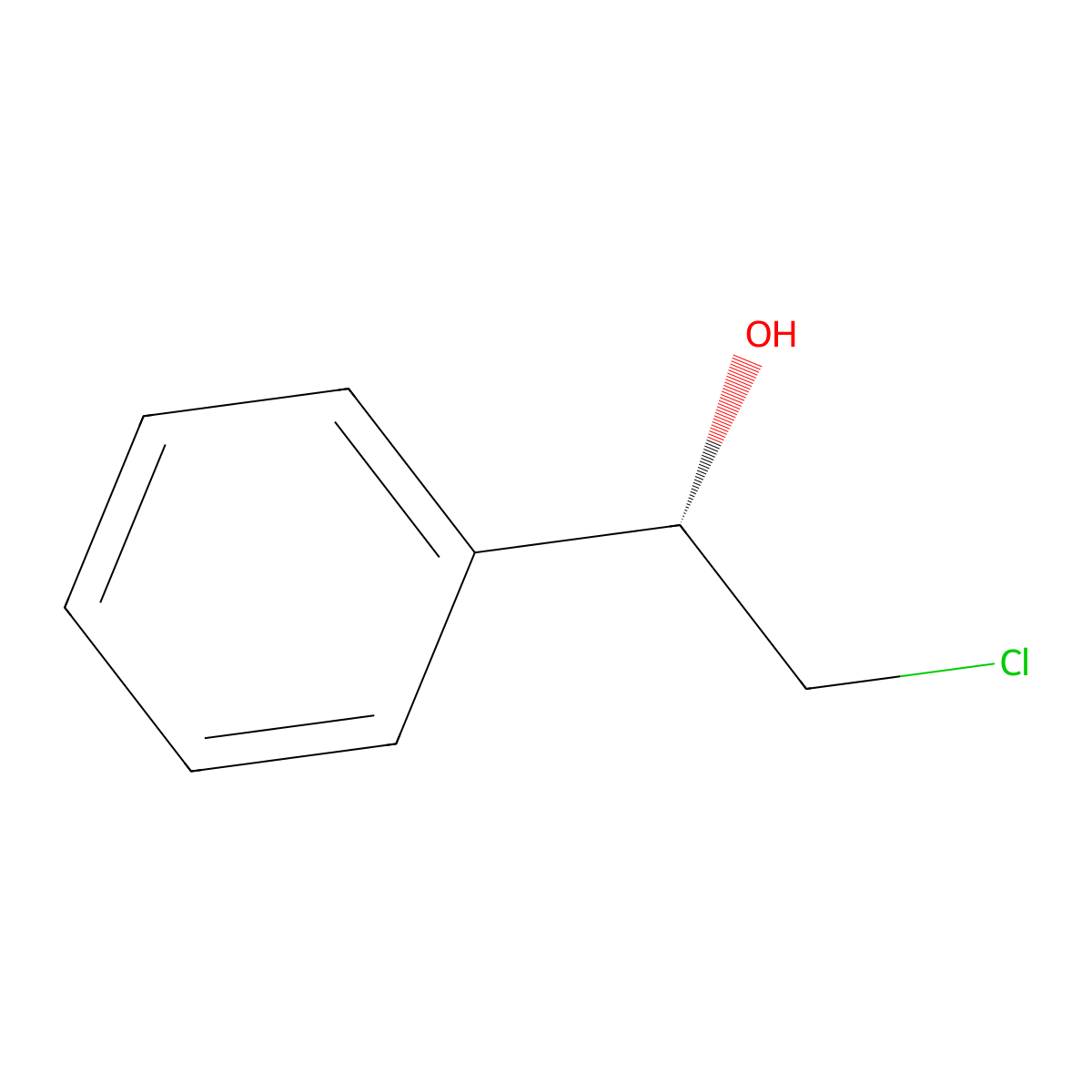2-Chloro-1-phenylethanol, (+)- molecular structure, CAS 70111-05-6