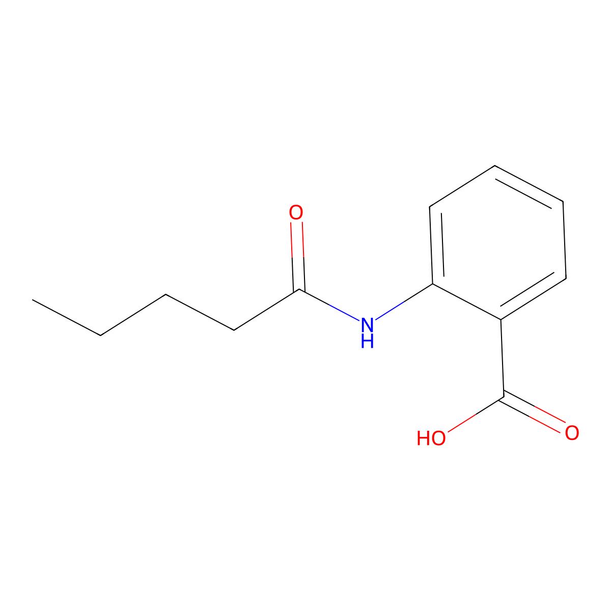 N-pentanoylanthranilic acid molecular structure, CAS 70111-44-3