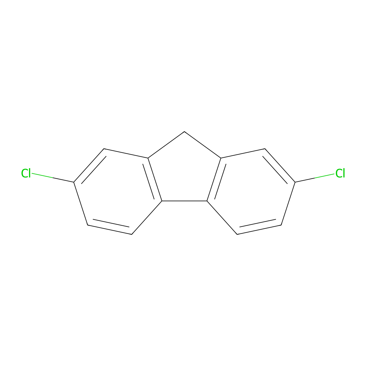 2,7-Dichlorofluorene molecular structure, CAS 7012-16-0