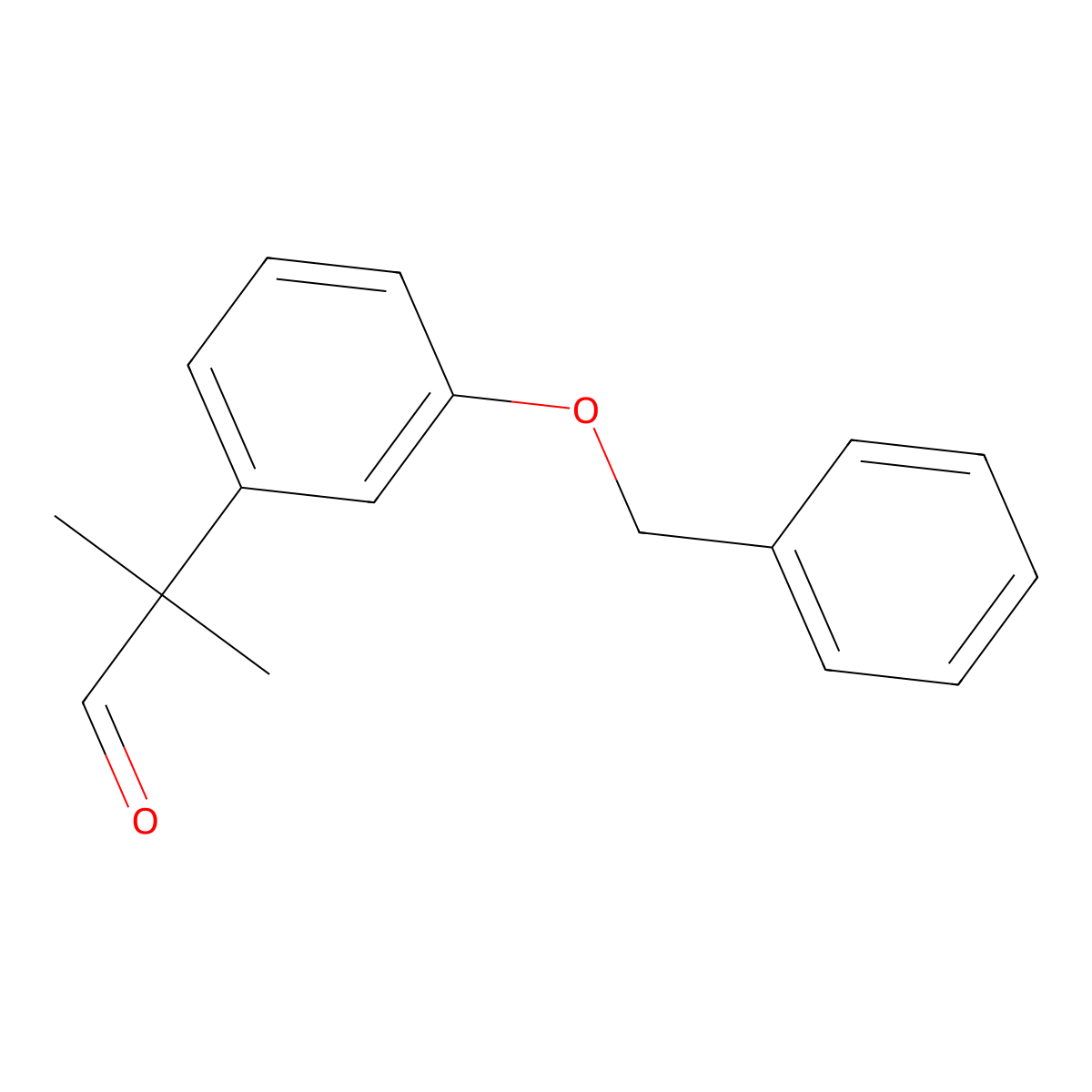 2-(3-(Benzyloxy)phenyl)-2-methylpropanal molecular structure, CAS 70120-09-1