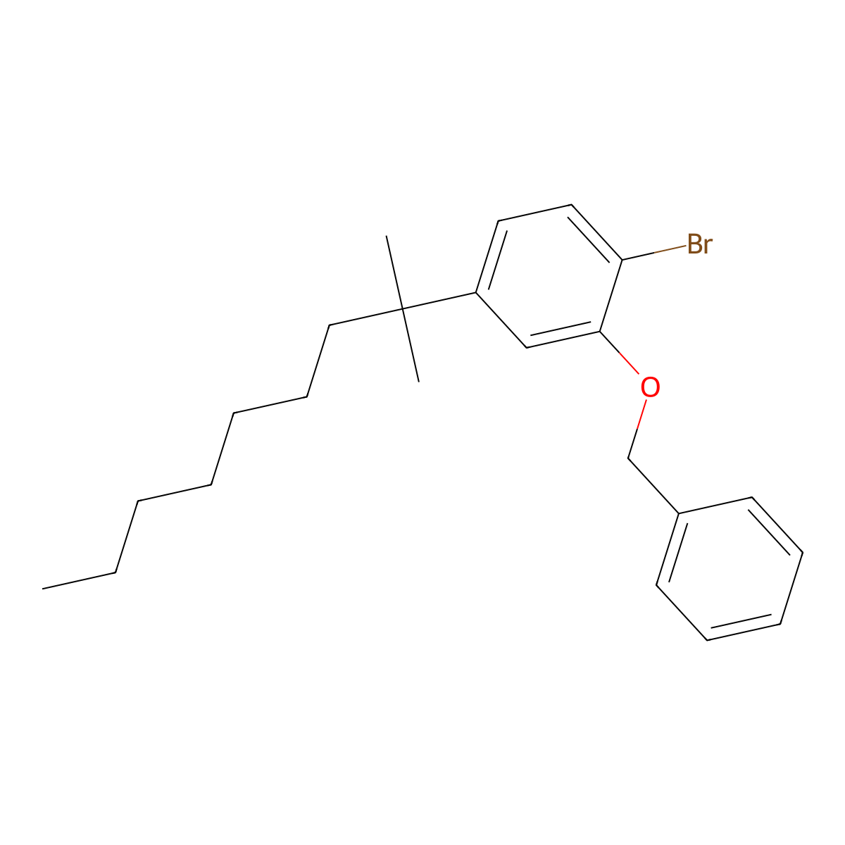 2-Benzyloxy-1-bromo-4-(1,1-dimethyloctyl)benzene molecular structure, CAS 70120-17-1