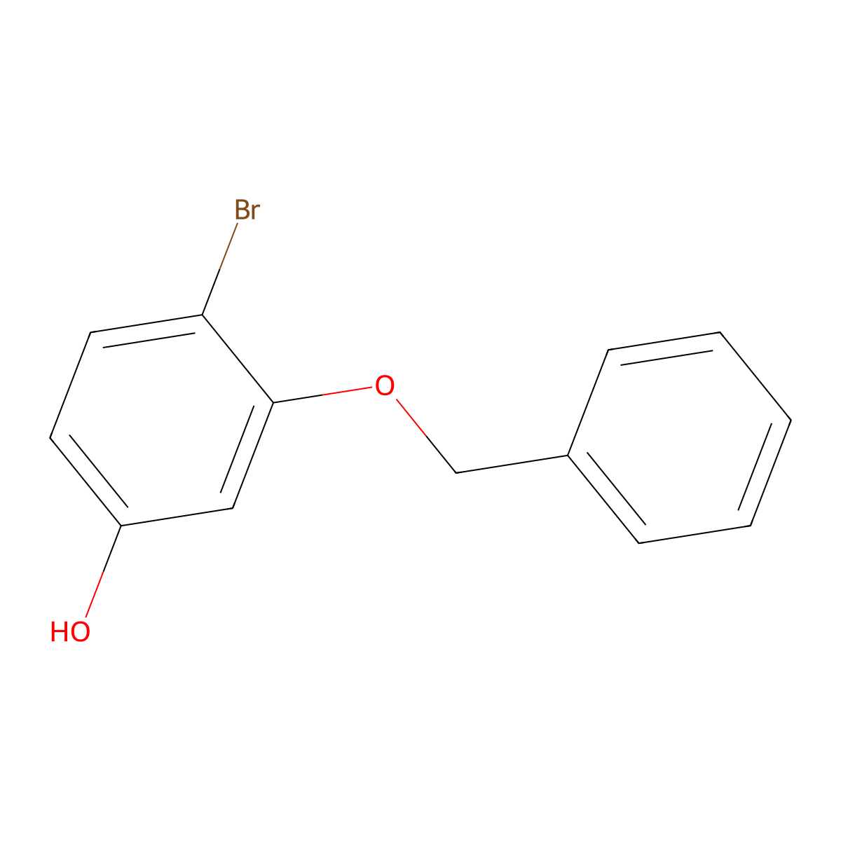 3-(Benzyloxy)-4-bromophenol molecular structure, CAS 70120-18-2