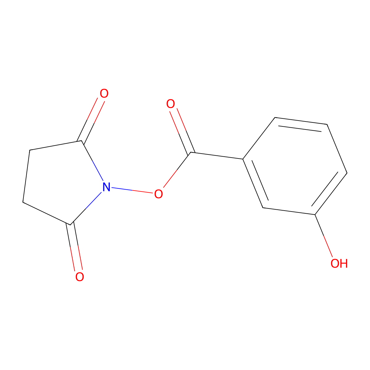 2,5-Pyrrolidinedione, 1-[(3-hydroxybenzoyl)oxy]- molecular structure, CAS 70120-41-1