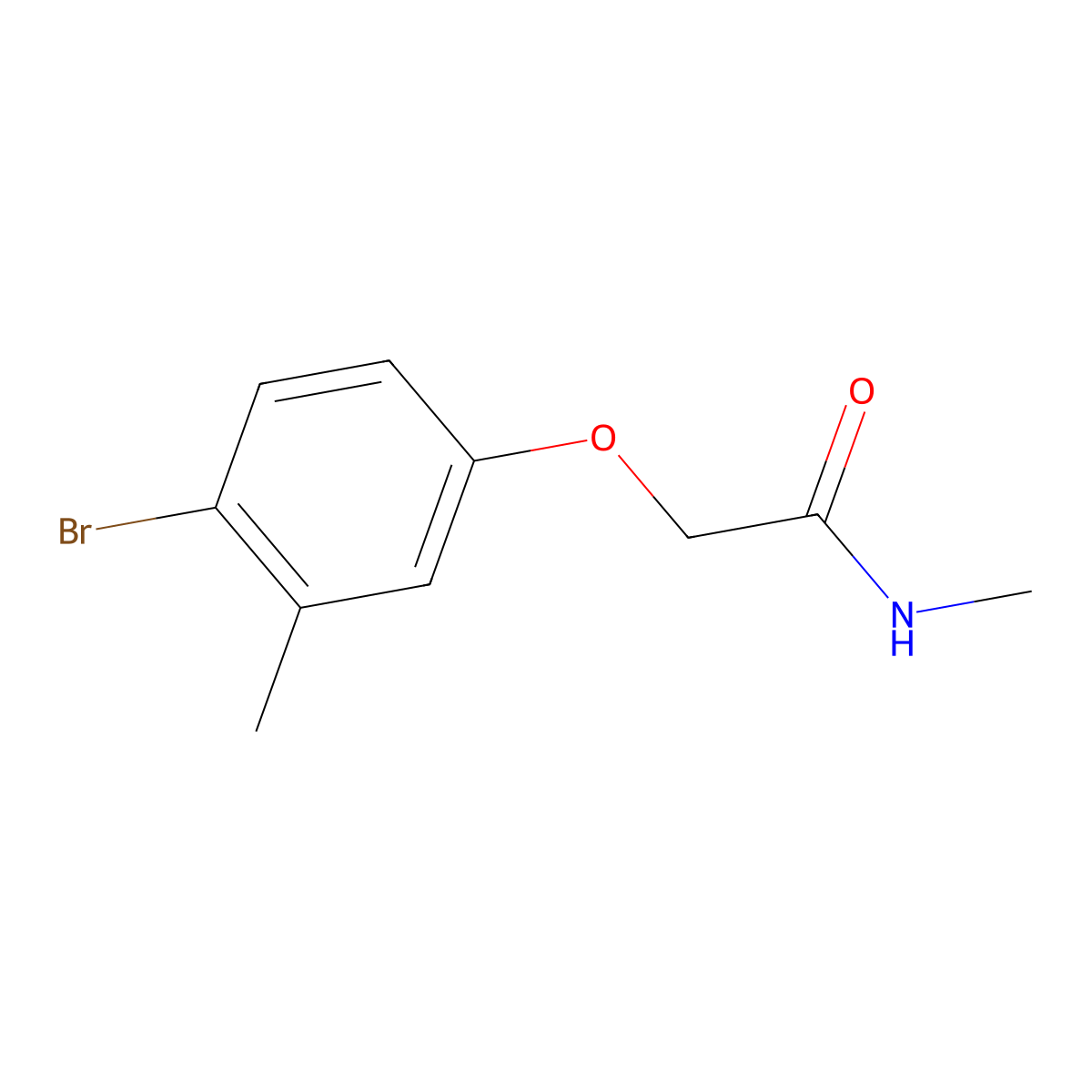 2-(4-bromo-3-methylphenoxy)-N-methylacetamide molecular structure, CAS 701217-01-8