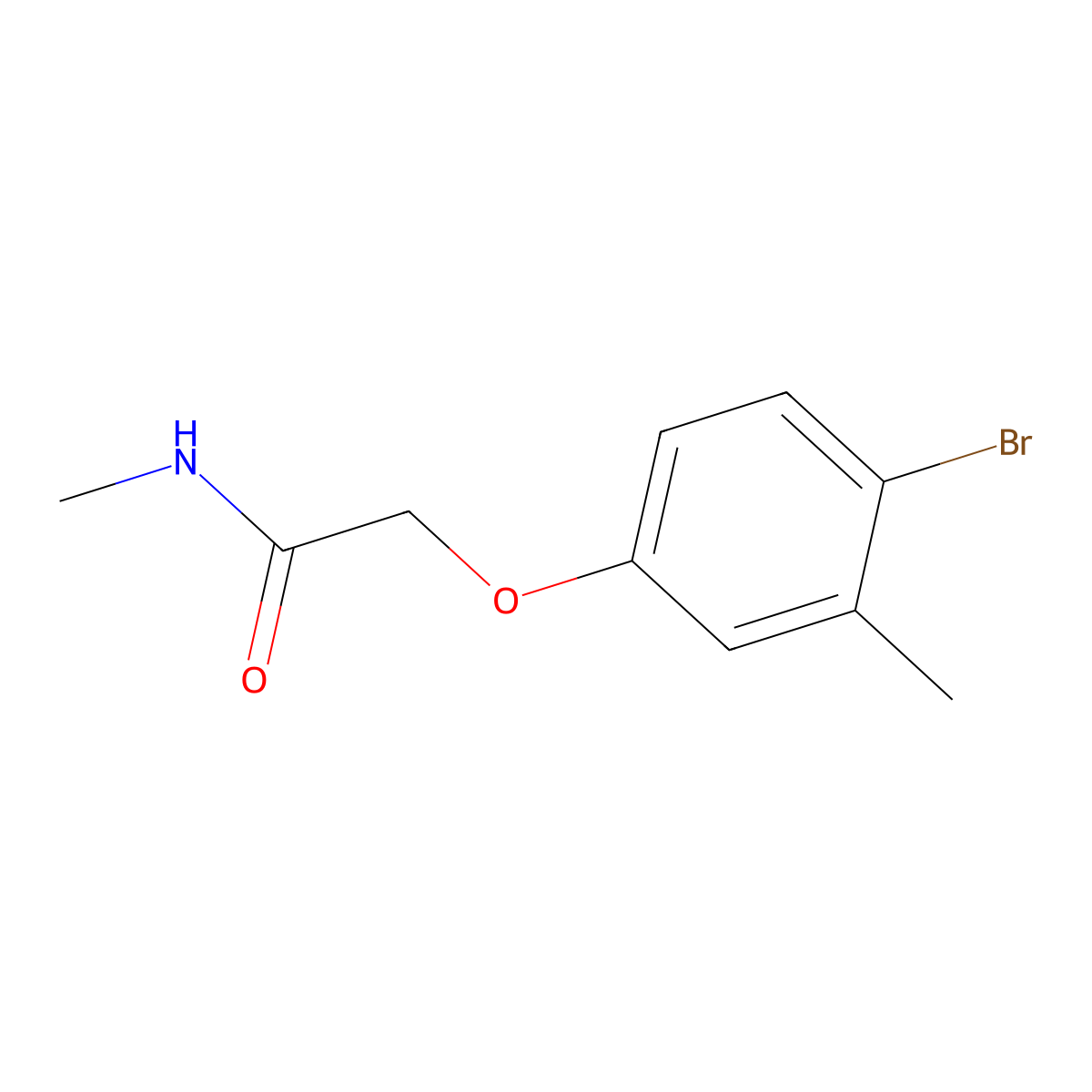2-(4-bromo-3-methylphenoxy)-N-methylacetamide molecular structure, CAS 701217-01-8
