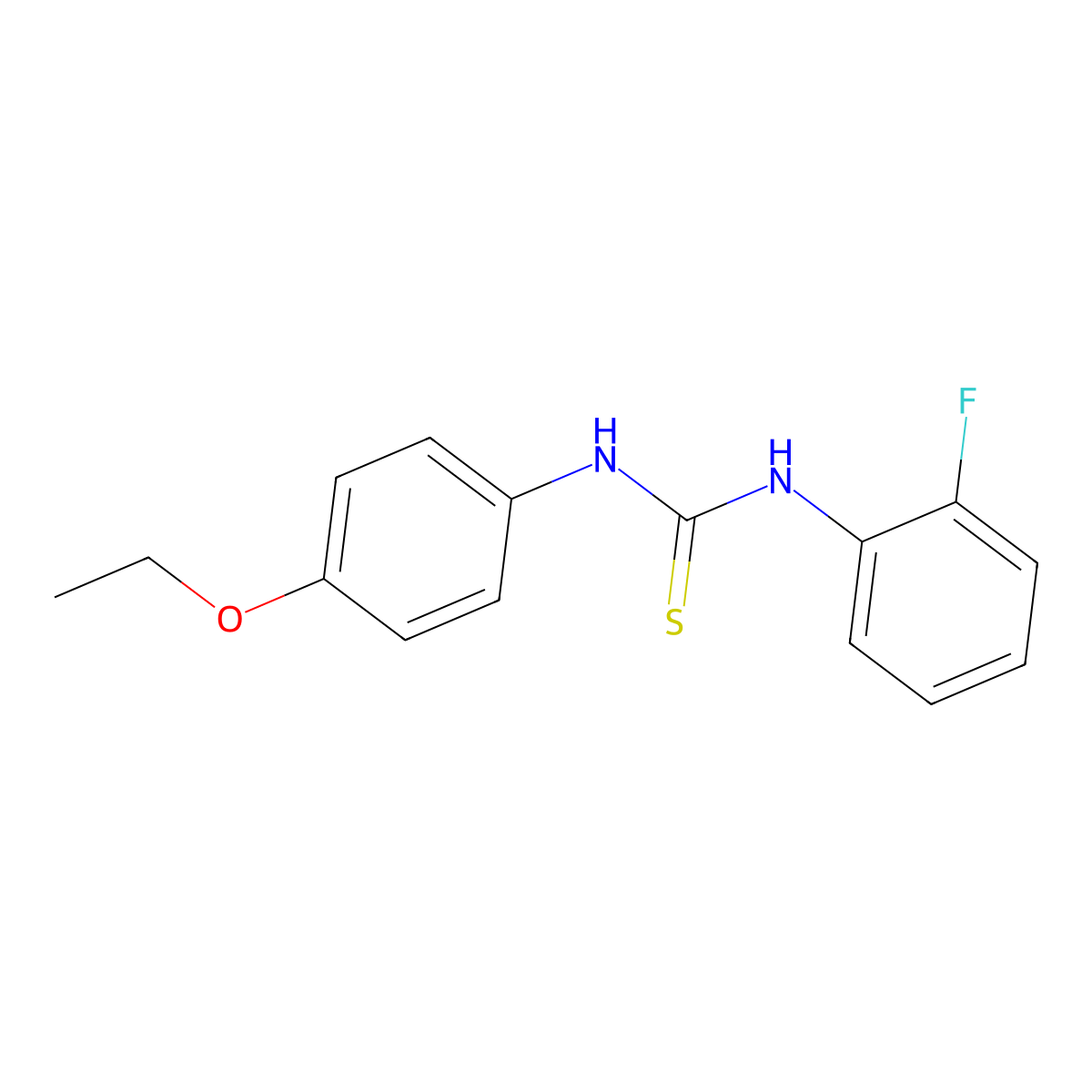 1-(4-Ethoxyphenyl)-3-(2-fluorophenyl)thiourea molecular structure, CAS 701217-08-5