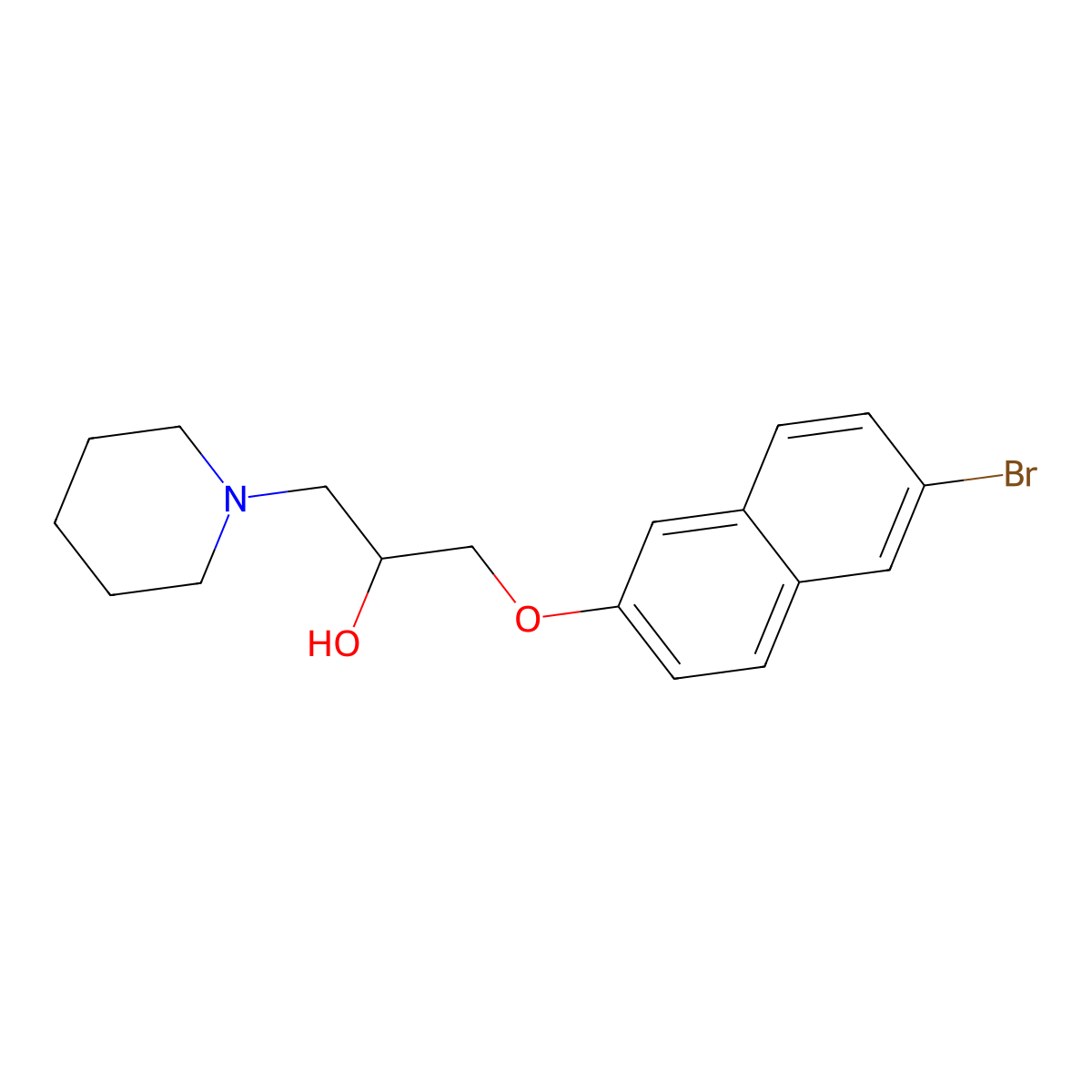 1-[(6-Bromonaphthalen-2-yl)oxy]-3-(piperidin-1-yl)propan-2-ol molecular structure, CAS 701217-14-3