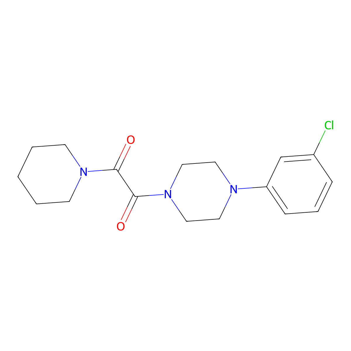 1-(3-Chlorophenyl)-4-[oxo(1-piperidinyl)acetyl]piperazine molecular structure, CAS 701217-47-2