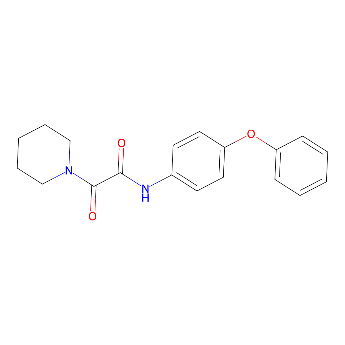 2-oxo-N-(4-phenoxyphenyl)-2-(1-piperidinyl)acetamide molecular structure, CAS 701217-60-9