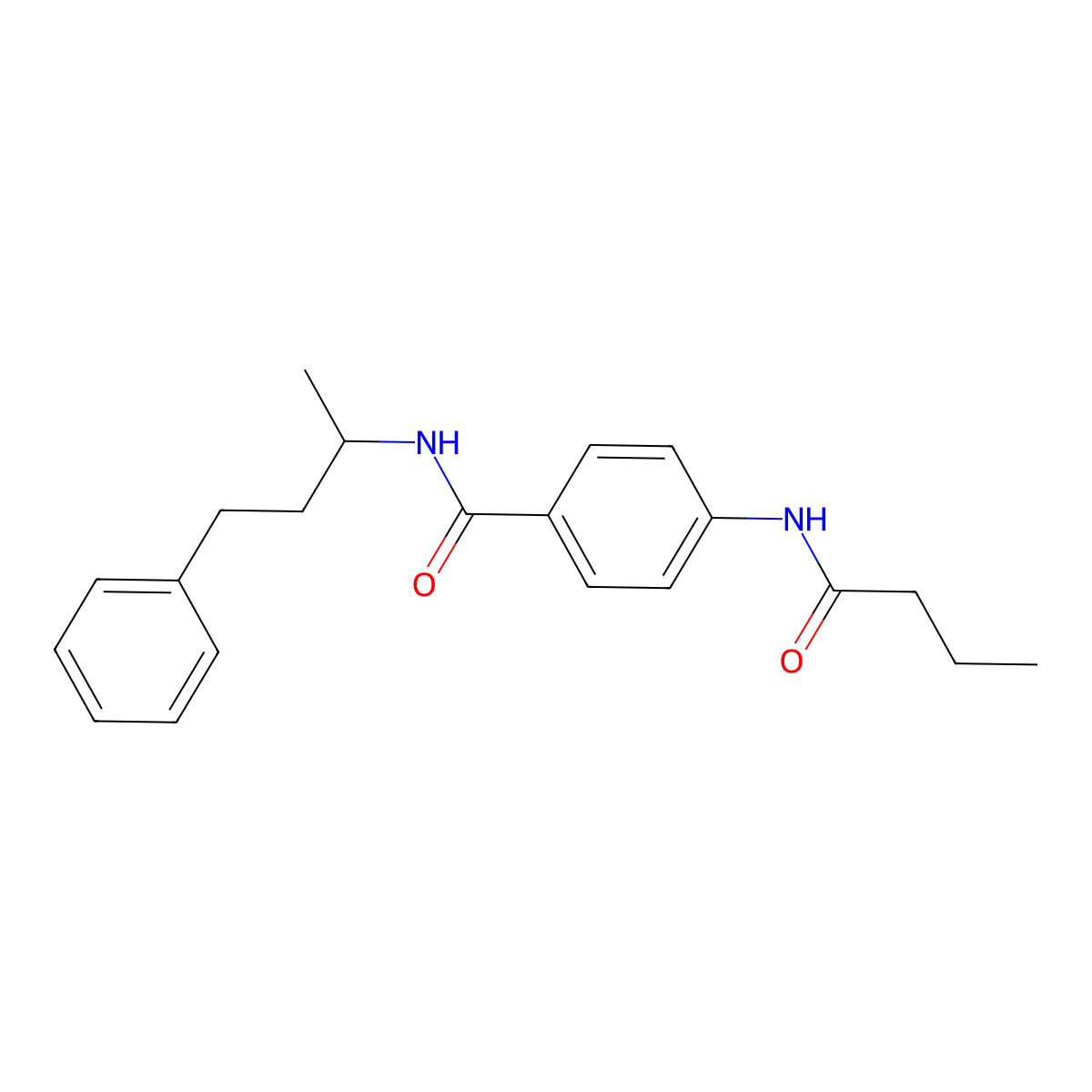 4-(butanoylamino)-N-(4-phenylbutan-2-yl)benzamide molecular structure, CAS 701217-65-4