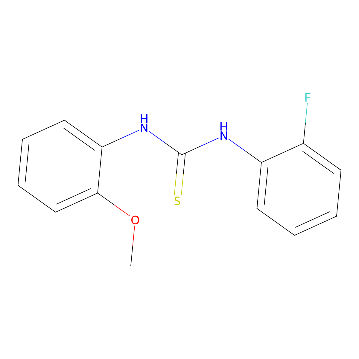 1-(2-Fluorophenyl)-3-(2-methoxyphenyl)thiourea molecular structure, CAS 701218-11-3