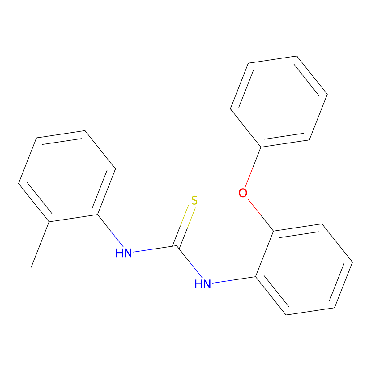 1-(2-Methylphenyl)-3-(2-phenoxyphenyl)thiourea molecular structure, CAS 701218-30-6