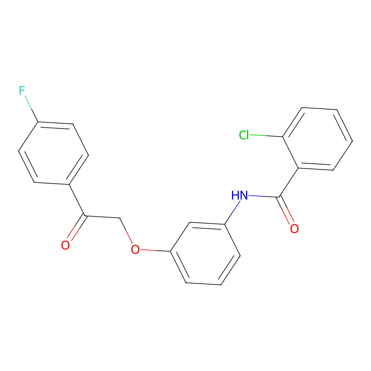 2-chloro-N-[3-[2-(4-fluorophenyl)-2-oxoethoxy]phenyl]benzamide molecular structure, CAS 701218-32-8