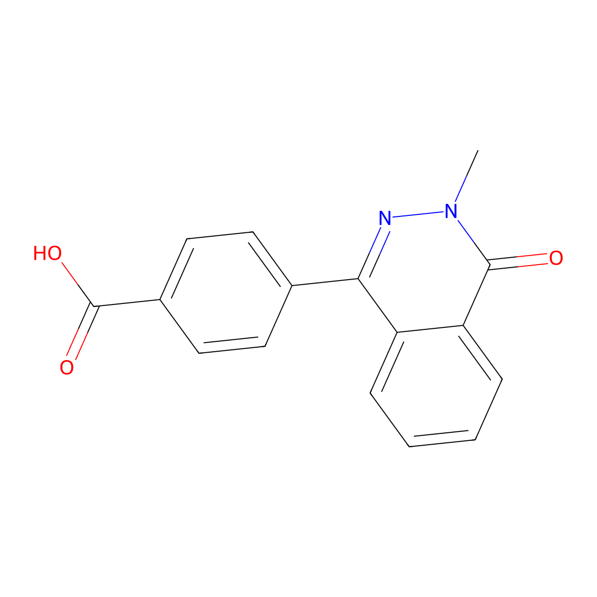 4-(3-Methyl-4-oxo-3,4-dihydrophthalazin-1-yl)benzoic acid molecular structure, CAS 701218-49-7