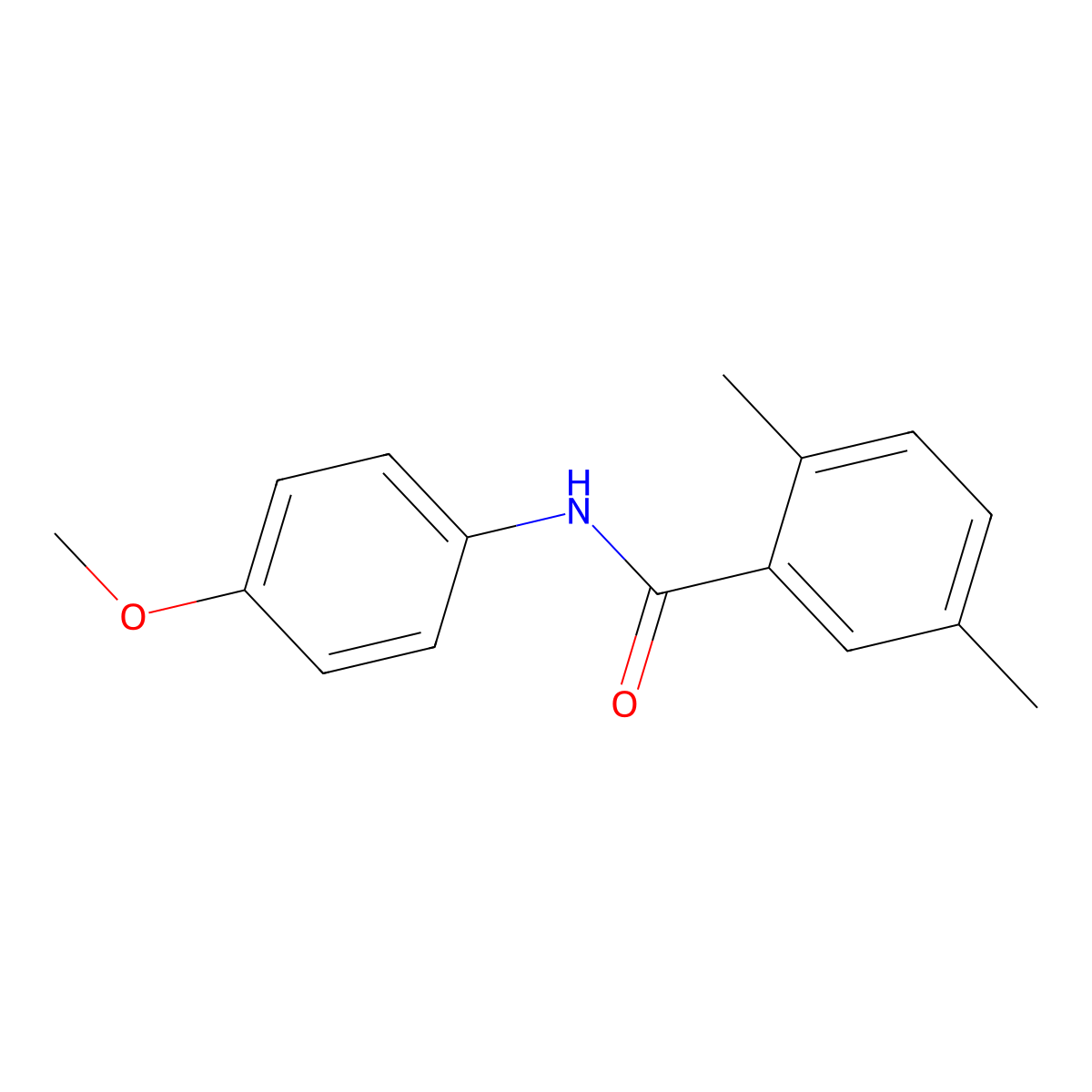 N-(4-methoxyphenyl)-2,5-dimethylbenzamide molecular structure, CAS 701218-61-3