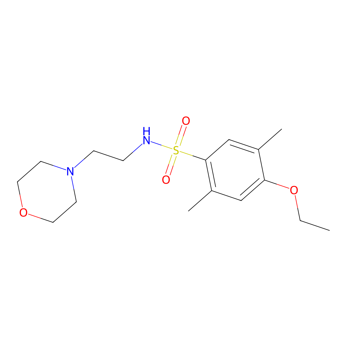 [(4-Ethoxy-2,5-dimethylphenyl)sulfonyl](2-morpholin-4-ylethyl)amine molecular structure, CAS 701218-87-3