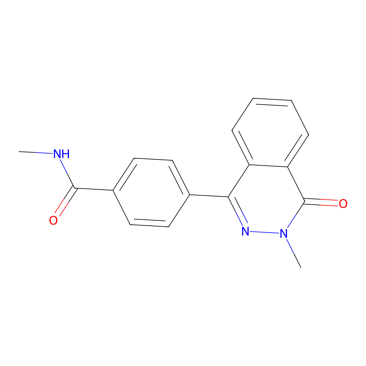 N-methyl-4-(3-methyl-4-oxophthalazin-1-yl)benzamide molecular structure, CAS 701219-02-5