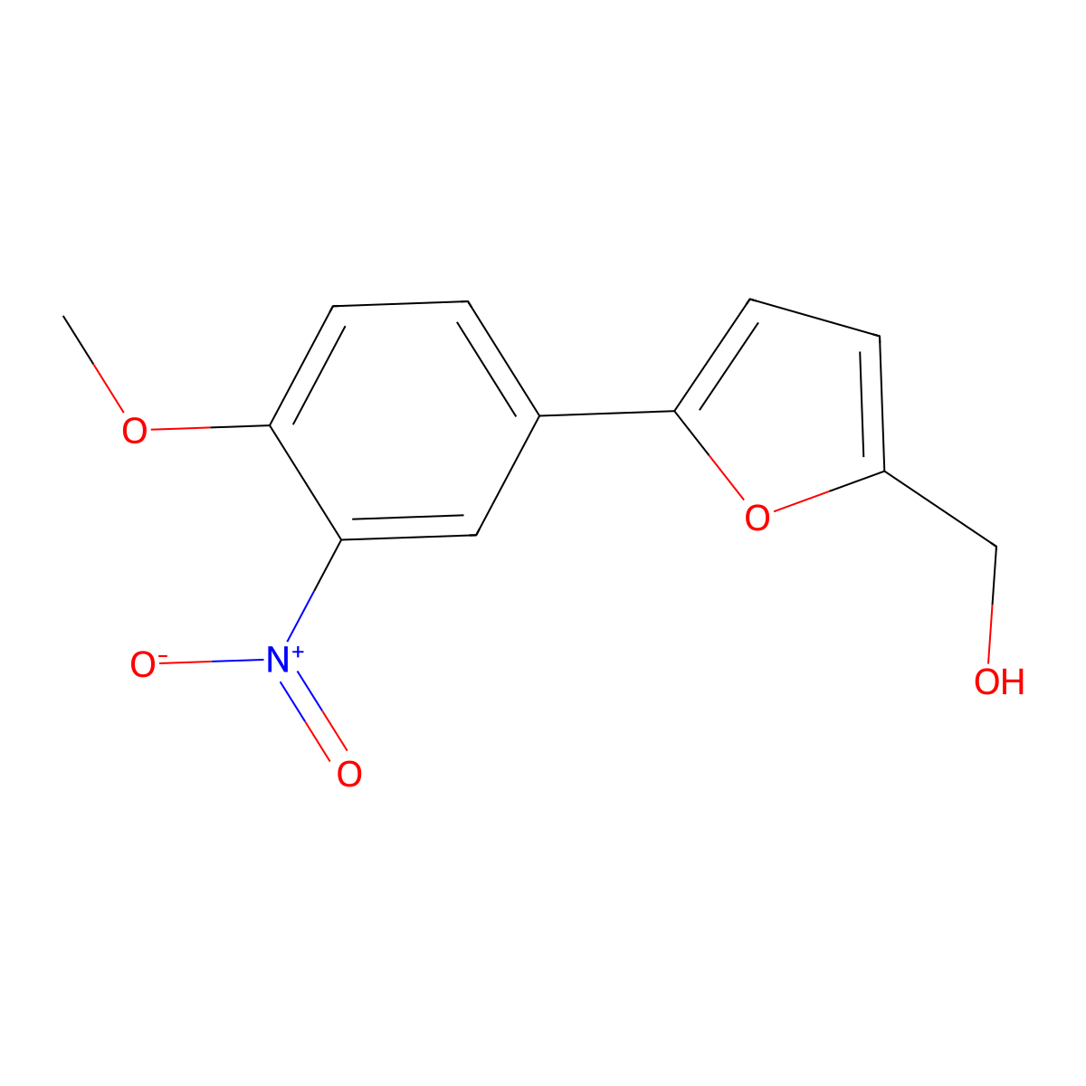 (5-(4-Methoxy-3-nitrophenyl)furan-2-yl)methanol molecular structure, CAS 701219-05-8