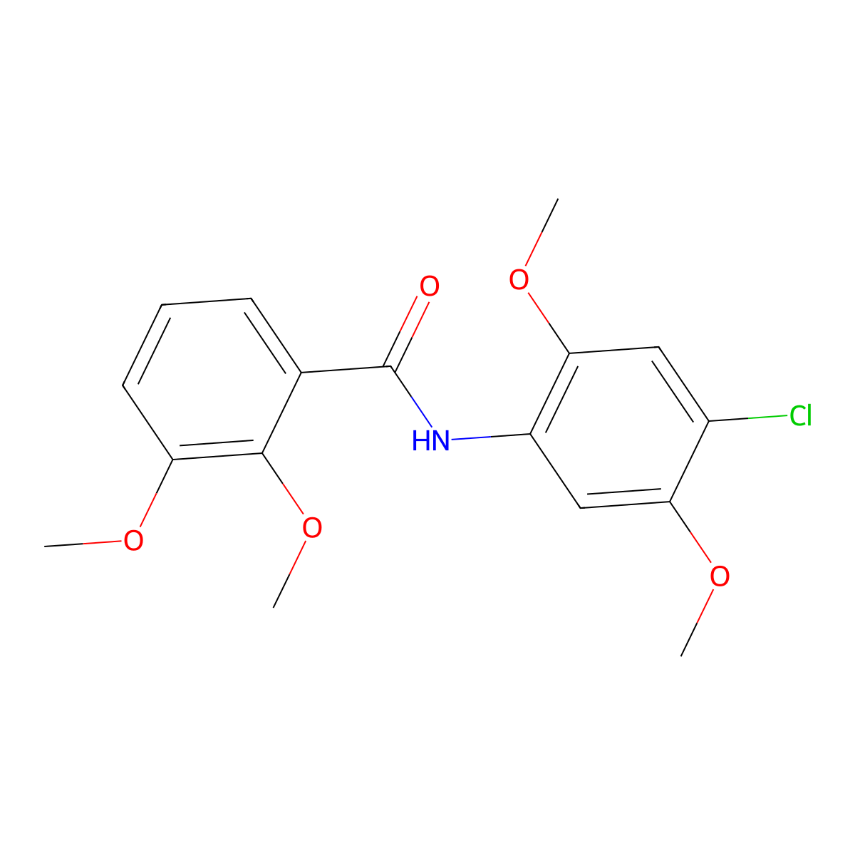 N-(4-chloro-2,5-dimethoxyphenyl)-2,3-dimethoxybenzamide molecular structure, CAS 701219-15-0