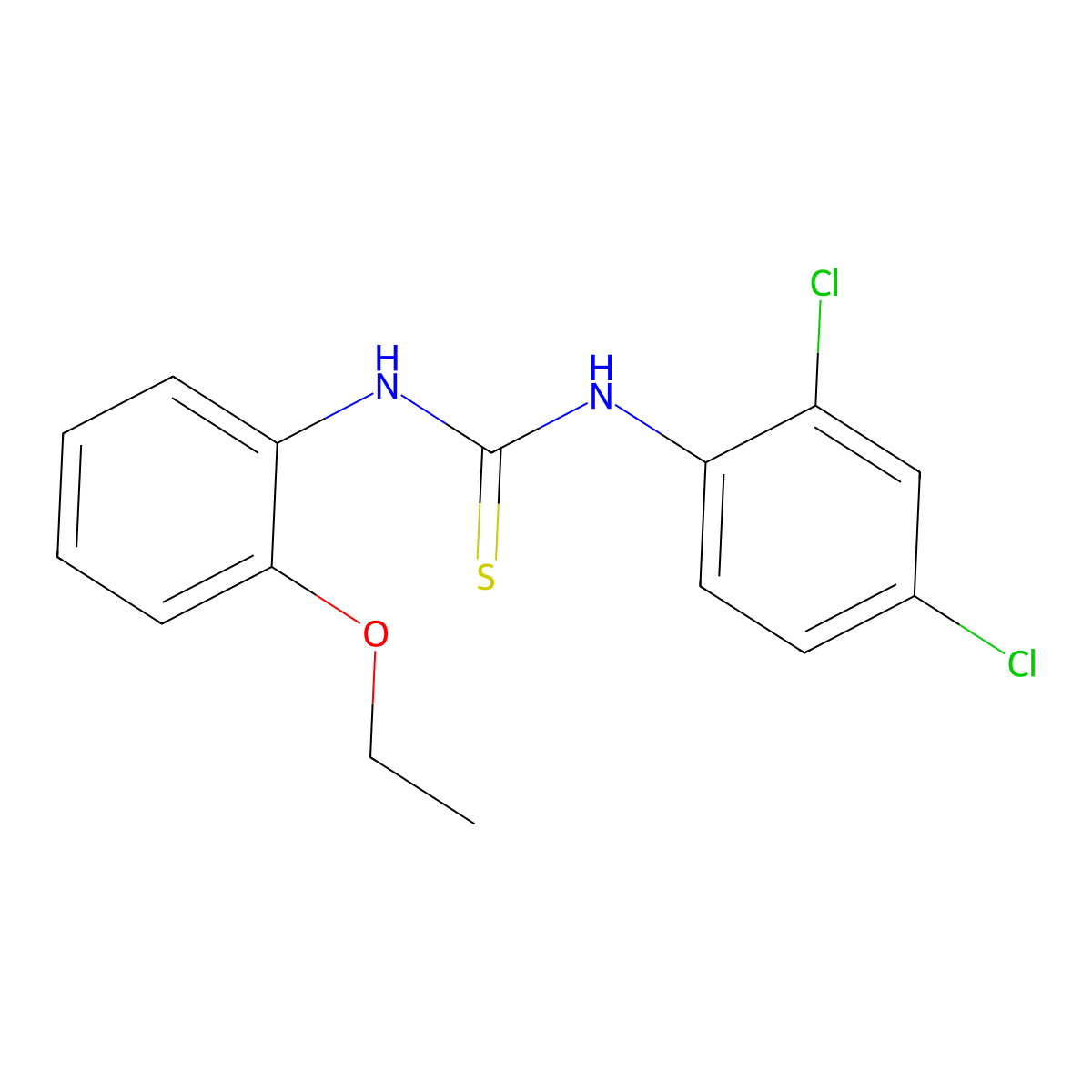 1-(2,4-Dichlorophenyl)-3-(2-ethoxyphenyl)thiourea molecular structure, CAS 701219-23-0