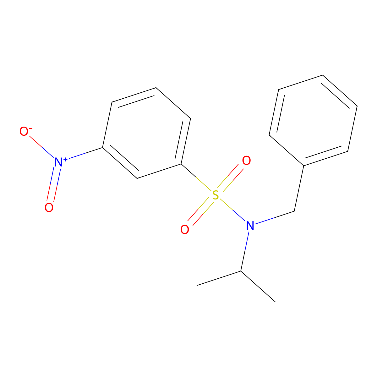 N-benzyl-3-nitro-N-propan-2-ylbenzenesulfonamide molecular structure, CAS 701219-35-4