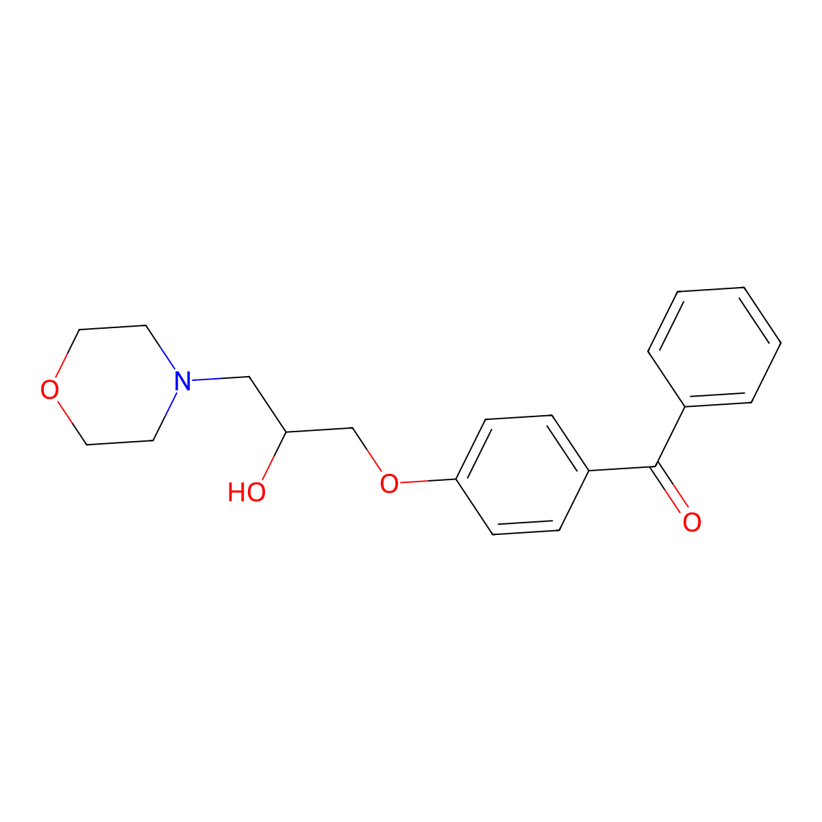 1-(4-Benzoylphenoxy)-3-(morpholin-4-yl)propan-2-ol molecular structure, CAS 701219-37-6
