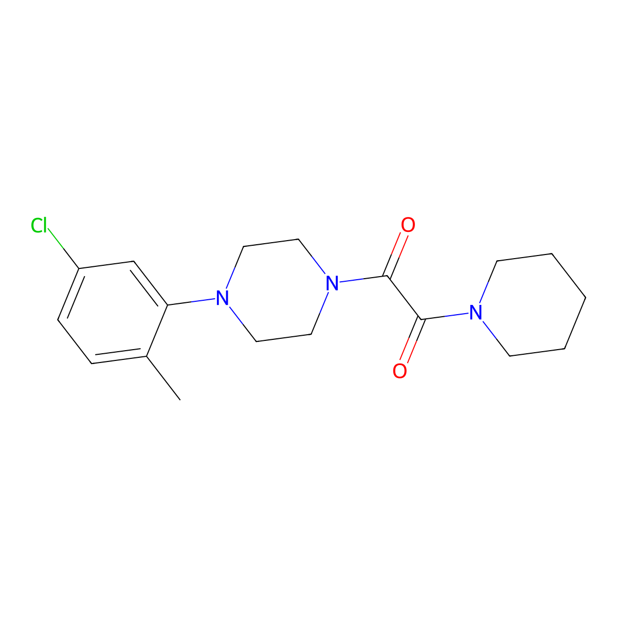 1-[4-(5-Chloro-2-methylphenyl)piperazin-1-yl]-2-piperidin-1-ylethane-1,2-dione molecular structure, CAS 701219-40-1