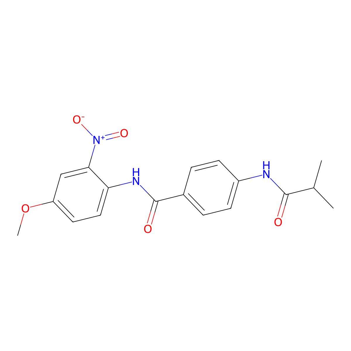 4-(isobutyrylamino)-N-(4-methoxy-2-nitrophenyl)benzamide molecular structure, CAS 701219-49-0