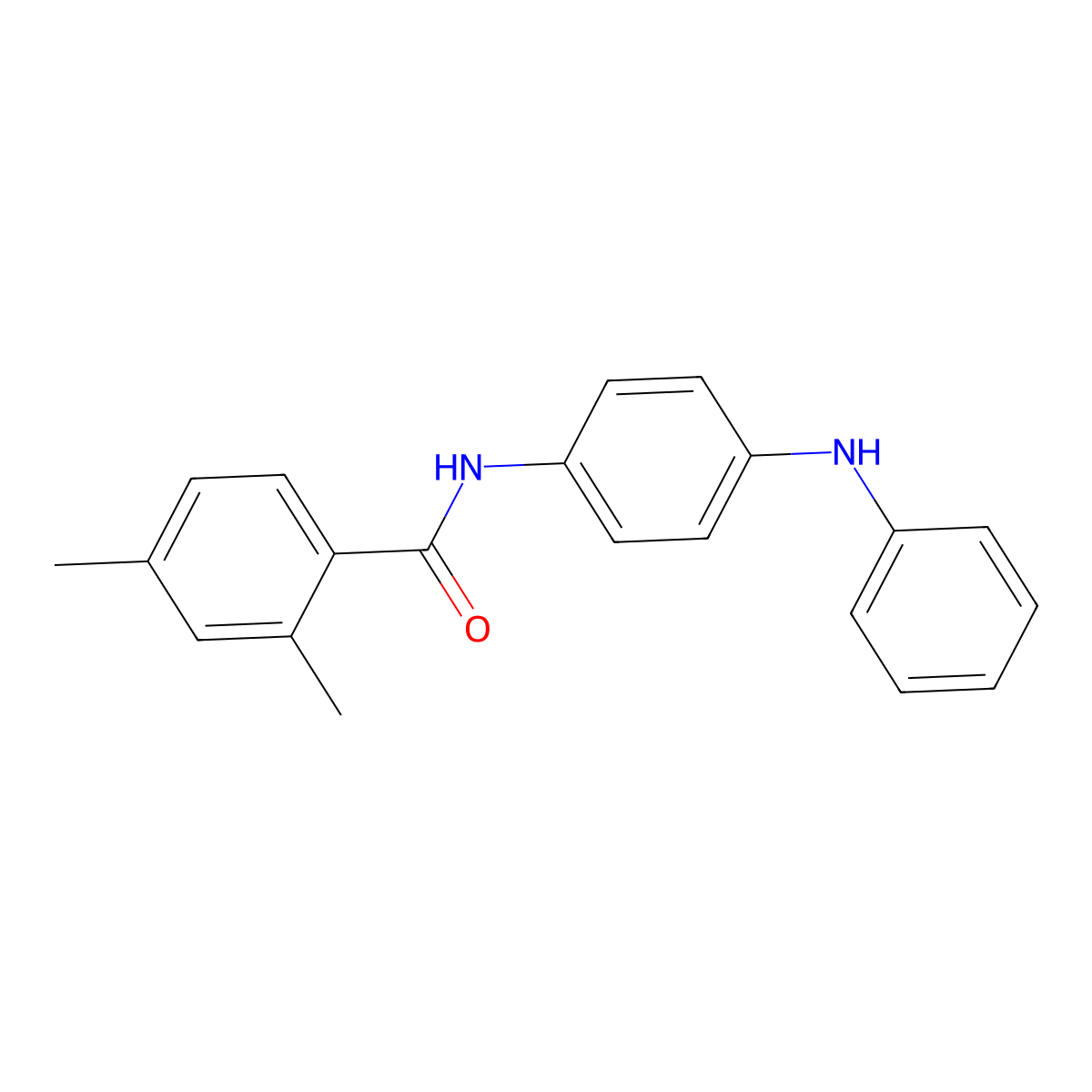 N-(4-anilinophenyl)-2,4-dimethylbenzamide molecular structure, CAS 701220-16-8