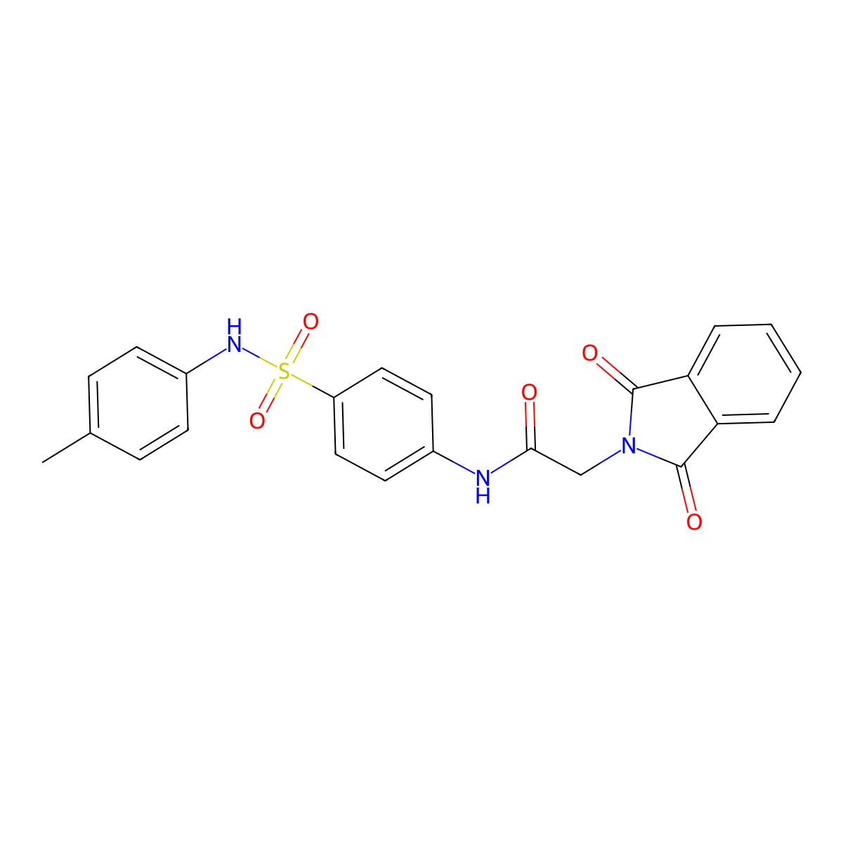 2-(1,3-dioxoisoindol-2-yl)-N-[4-[(4-methylphenyl)sulfamoyl]phenyl]acetamide molecular structure, CAS 701220-49-7