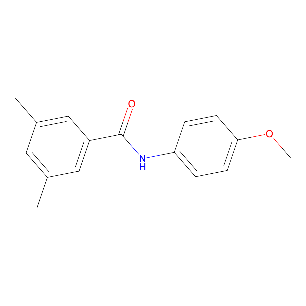 N-(4-methoxyphenyl)-3,5-dimethylbenzamide molecular structure, CAS 701220-53-3