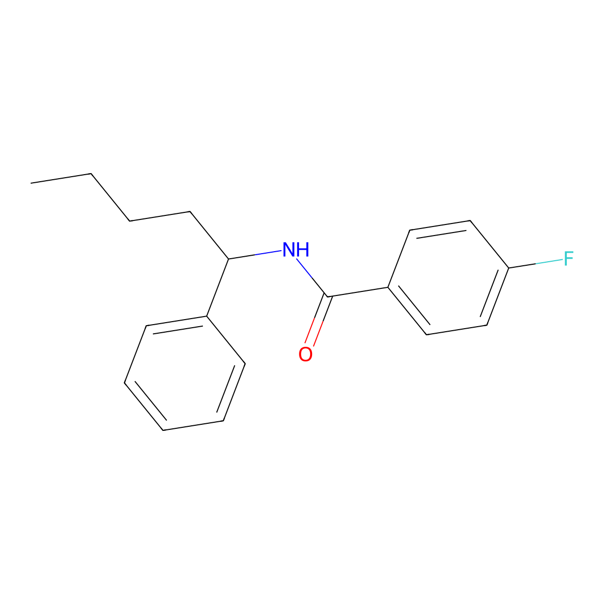 4-fluoro-N-(1-phenylpentyl)benzamide molecular structure, CAS 701220-58-8