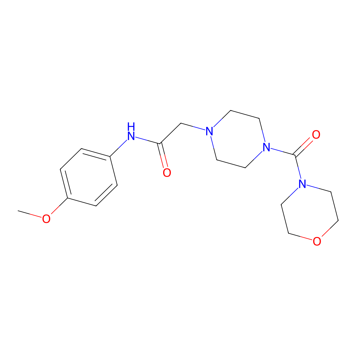 N-(4-methoxyphenyl)-2-[4-(morpholine-4-carbonyl)piperazin-1-yl]acetamide molecular structure, CAS 701220-76-0
