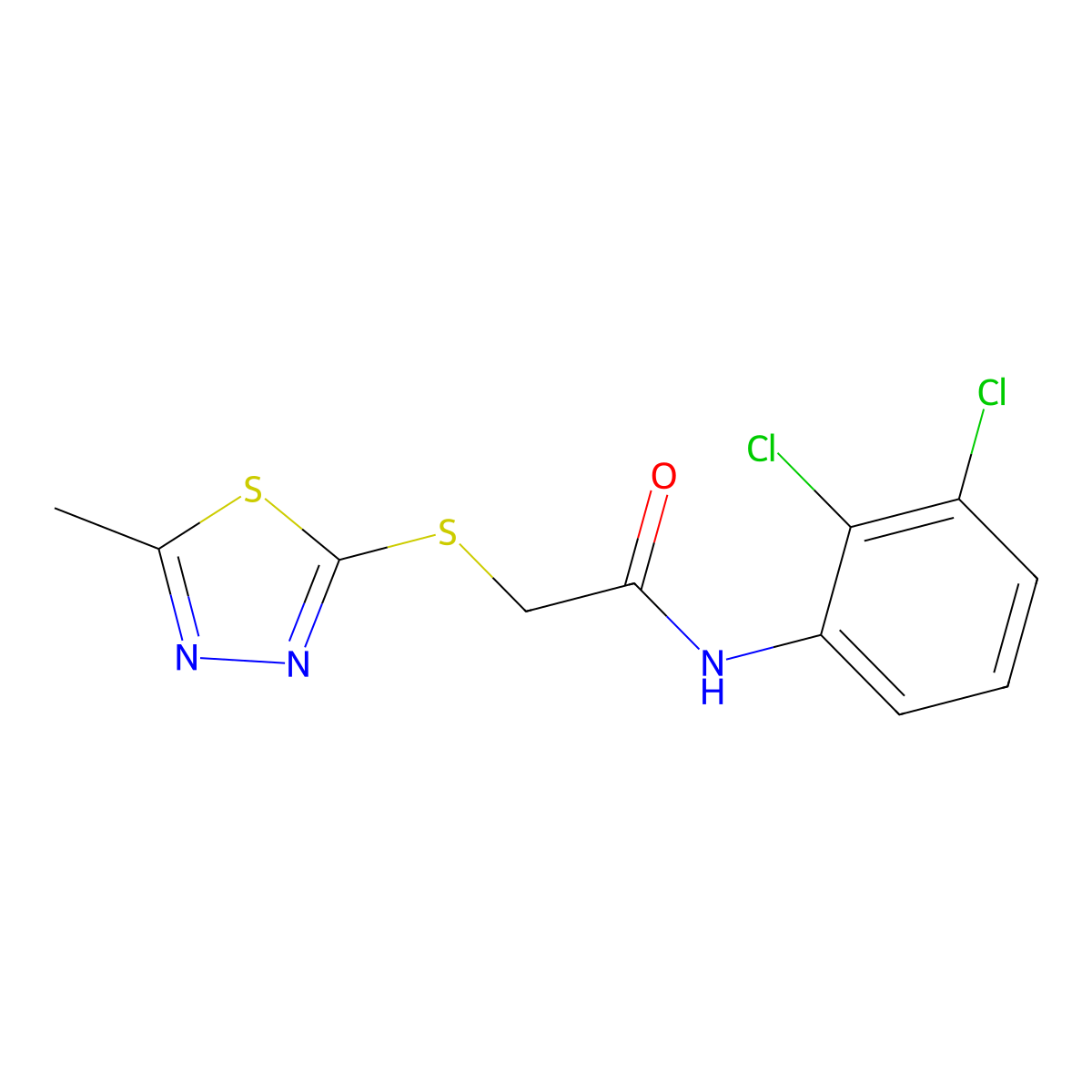 N-(2,3-dichlorophenyl)-2-[(5-methyl-1,3,4-thiadiazol-2-yl)sulfanyl]acetamide molecular structure, CAS 701220-77-1