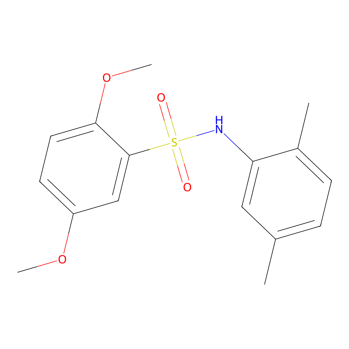 N-(2,5-dimethylphenyl)-2,5-dimethoxybenzenesulfonamide molecular structure, CAS 701221-34-3