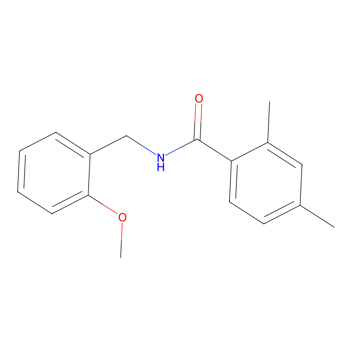 N-[(2-methoxyphenyl)methyl]-2,4-dimethylbenzamide molecular structure, CAS 701221-58-1
