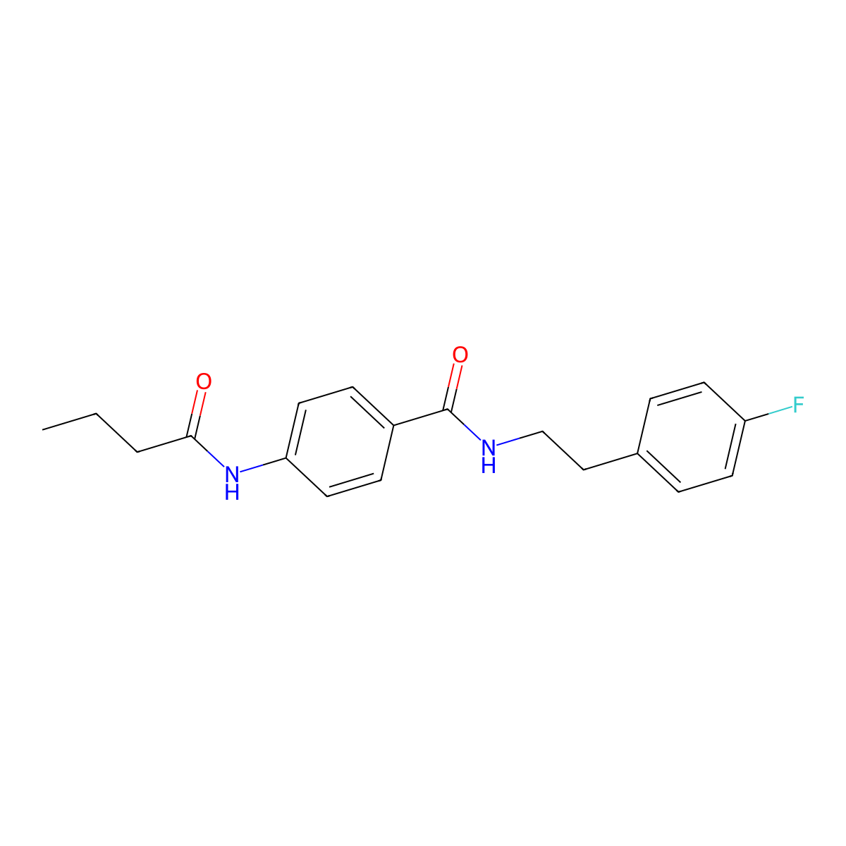 4-(butanoylamino)-N-[2-(4-fluorophenyl)ethyl]benzamide molecular structure, CAS 701221-65-0