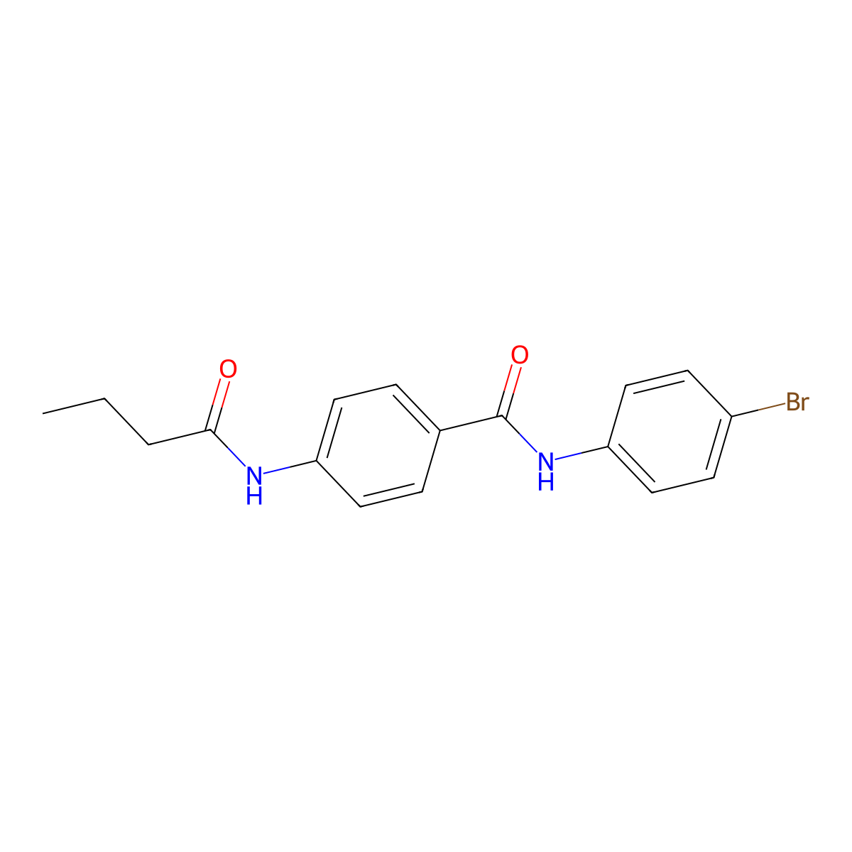 N-(4-bromophenyl)-4-(butanoylamino)benzamide molecular structure, CAS 701221-75-2
