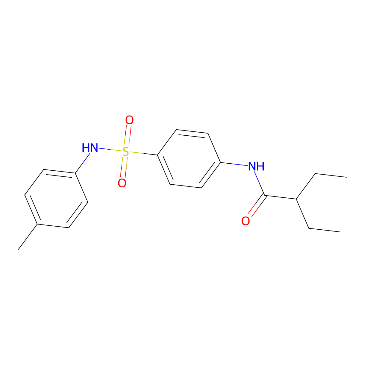 2-ethyl-N-[4-[(4-methylphenyl)sulfamoyl]phenyl]butanamide molecular structure, CAS 701221-97-8
