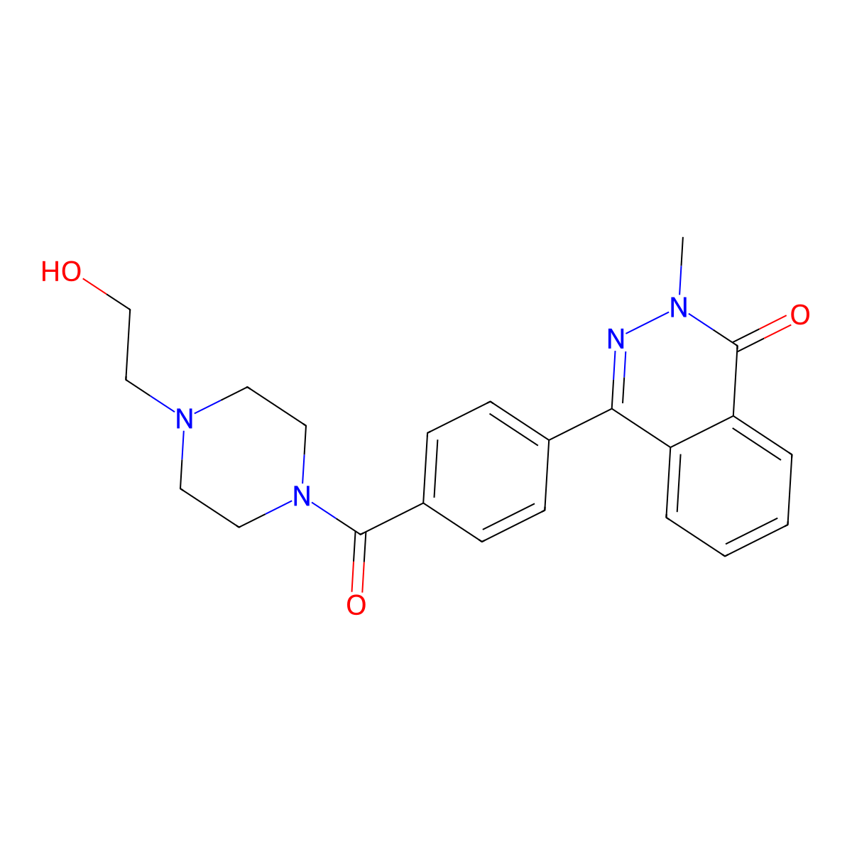 4-[4-[4-(2-Hydroxyethyl)piperazine-1-carbonyl]phenyl]-2-methylphthalazin-1-one molecular structure, CAS 701222-41-5